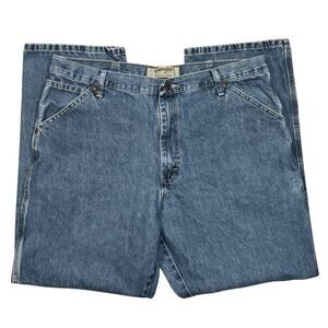 Wrangler Vintage 90s Y2K Carpenter Straight Baggy Workwear Denim Jeans Men 38 32